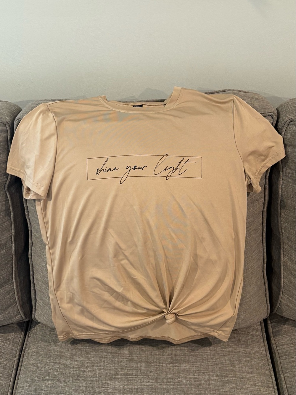 Women’s Beige 'Shine Your Light' Graphic Tee